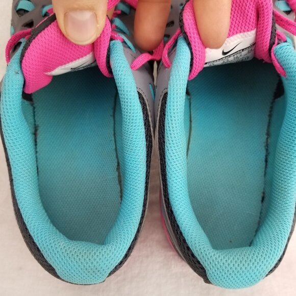 ✅Nike Dual Fusion Run 2 Athletic Running Shoes Girl 6Y Womens Sz 7.5 Gray Pink - Picture 5 of 11